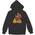 Turkey Reading Books Fall Thanksgiving Teacher Book Unisex Hoodie
