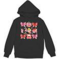 Valentine Cupid Coquette Pink Bow Apple Books Teacher Unisex Hoodie Valentine Cupid Coquette Pink Bow Apple Books Teacher Unisex Hoodie