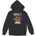 Wild About Reading Books Reader Bookworm Animals Book Lover Unisex Hoodie Wild About Reading Books Reader Bookworm Animals Book Lover Unisex Hoodie