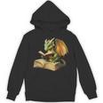 Women's Dragon Bookworm Reading Book Graphic Unisex Hoodie
