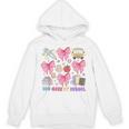 100 Days Of School Coquette Bow School Bus Pencil Books Unisex Hoodie 100 Days Of School Coquette Bow School Bus Pencil Books Unisex Hoodie