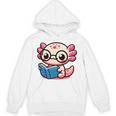 Adorable Book Lover Axolotl With Reading Glasses Cute Unisex Hoodie