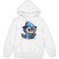 Adorable Book Lover Blue Jay With Reading Glasses Cute Raglan Baseball Tee Unisex Hoodie