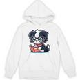 Adorable Book Lover Border Collie With Reading Glasses Cute Raglan Baseball Tee Unisex Hoodie