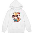 Adorable Book Lover Chipmunk With Reading Glasses Cute Premium Unisex Hoodie