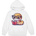 Adorable Book Lover Rattlesnake With Reading Glasses Cute Unisex Hoodie