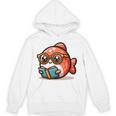 Adorable Book Lover Salmon With Reading Glasses Cute Unisex Hoodie Adorable Book Lover Salmon With Reading Glasses Cute Unisex Hoodie