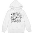 Adult Coloring Book Style Flowers And Ladybug Self Coloring Unisex Hoodie