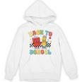 Back To School Checkered Book Pencil Groovy Teacher Student Unisex Hoodie