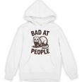 Bad At People Ferret Introvert Saying Slogan Unisex Hoodie