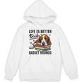 Basset Hound Dog Breed Life Is Better With Books And a For Men Women Girls Kids Unisex Hoodie