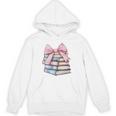 Book Lover Coquette Bow Pink Dainty Ribbon Cute Bookworm Unisex Hoodie