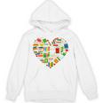 Book Lover Librarian Books Heart Valentine Unisex Hoodie