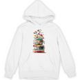 Book Stack With Flowers Reading Lover Bookish Unisex Hoodie