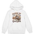 Bookish Retro Western Cowgirl Texas Book Lover Novel Reader Unisex Hoodie