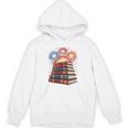 Books Fireworks 4th Of July Bookworm Patriotic Reader Unisex Hoodie