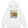Books Are My Therapy Vintage Book Lover Daisy Art Unisex Hoodie Books Are My Therapy Vintage Book Lover Daisy Art Unisex Hoodie