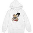 Cat And Books Flowers Reading Club Cat Lover Bookworm Unisex Hoodie Cat And Books Flowers Reading Club Cat Lover Bookworm Unisex Hoodie