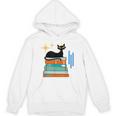 Cat And Books Retro Midcentury Mid Century Aesthetic Unisex Hoodie Cat And Books Retro Midcentury Mid Century Aesthetic Unisex Hoodie