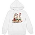 Christmas Three Llamas Reading Reading Books Llama Lover Unisex Hoodie Christmas Three Llamas Reading Reading Books Llama Lover Unisex Hoodie