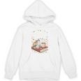 Coffee Cats & Books Cute Cat Book Lover Reading Unisex Hoodie