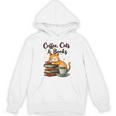 Coffee Cats And Books Lover For Women & Girls Coffee Unisex Hoodie