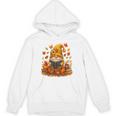 Cute Autumn Gnome Reading Pumpkin Book Lover Unisex Hoodie
