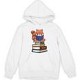 Cute Kawaii Kids Reading Books Glasses Red Panda Lover Unisex Hoodie Cute Kawaii Kids Reading Books Glasses Red Panda Lover Unisex Hoodie