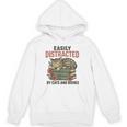 Easily Distracted By Cats And Books Vintage Unisex Hoodie