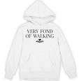 Very Fond Of Walking Book Lover Mom Walking Bookish Unisex Hoodie