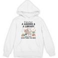 Gardening & Library Lover Books Reading Plants Cute Unisex Hoodie