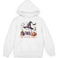 Ghost Reading Book Coquette Bow Halloween Girl Toddler Kid Premium Unisex Hoodie