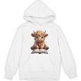Highland Cow Reading Book Bookworm Unisex Hoodie Highland Cow Reading Book Bookworm Unisex Hoodie