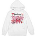 HUGvyn One Loved Teacher Valentine Book Heart Reading Bow Unisex Hoodie