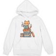 Kawaii Cat Coffee Books Teacher Men Women Girls Kids Unisex Hoodie