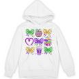 Mardi Gras Teacher Coquette Bow Pencil Apple Book Women Girl Unisex Hoodie Mardi Gras Teacher Coquette Bow Pencil Apple Book Women Girl Unisex Hoodie