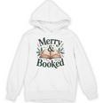 Merry And Booked Holiday Reading Winter Book Lover Premium Tri-Blend Unisex Hoodie