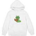 Professional Bookworm Reading Lover Cute Worm Glasses Book Unisex Hoodie