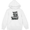 Raccoon With Book Cute Raccoons Reading Books Unisex Hoodie