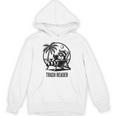 Raccoon Reading Books Summer Humor Trash Reader Unisex Hoodie