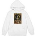 The Reader Tarot Card Book Lover Skeleton Art Goth Style Unisex Hoodie