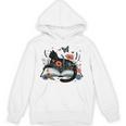 Retro Cute Cat Floral Book Librarian Vintage Floral Cat Book Unisex Hoodie Retro Cute Cat Floral Book Librarian Vintage Floral Cat Book Unisex Hoodie