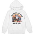 Retro I Just Want To Read Books And Pet Cats Cat Unisex Hoodie