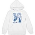 Sarcastic Anti Social Book Club Cat Skull Book Lover Unisex Hoodie