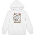 She Blooms Among The Pages Women Mom Wife Floral Book Lover Premium Tri-Blend Unisex Hoodie