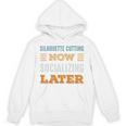 Silhouette Cutting Now Minimal Socializing Introvert Unisex Hoodie