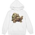 Sulcata Tortoise Reading A Book Unisex Hoodie Sulcata Tortoise Reading A Book Unisex Hoodie