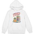 Unearth A Story Cute Turtle Reading Books Librarian Unisex Hoodie