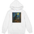 Van Gogh Starry Night Art Cat And Book Lovers Unisex Hoodie Van Gogh Starry Night Art Cat And Book Lovers Unisex Hoodie