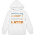 Woodworking Now Minimal Socializing Introvert Vintage Unisex Hoodie
